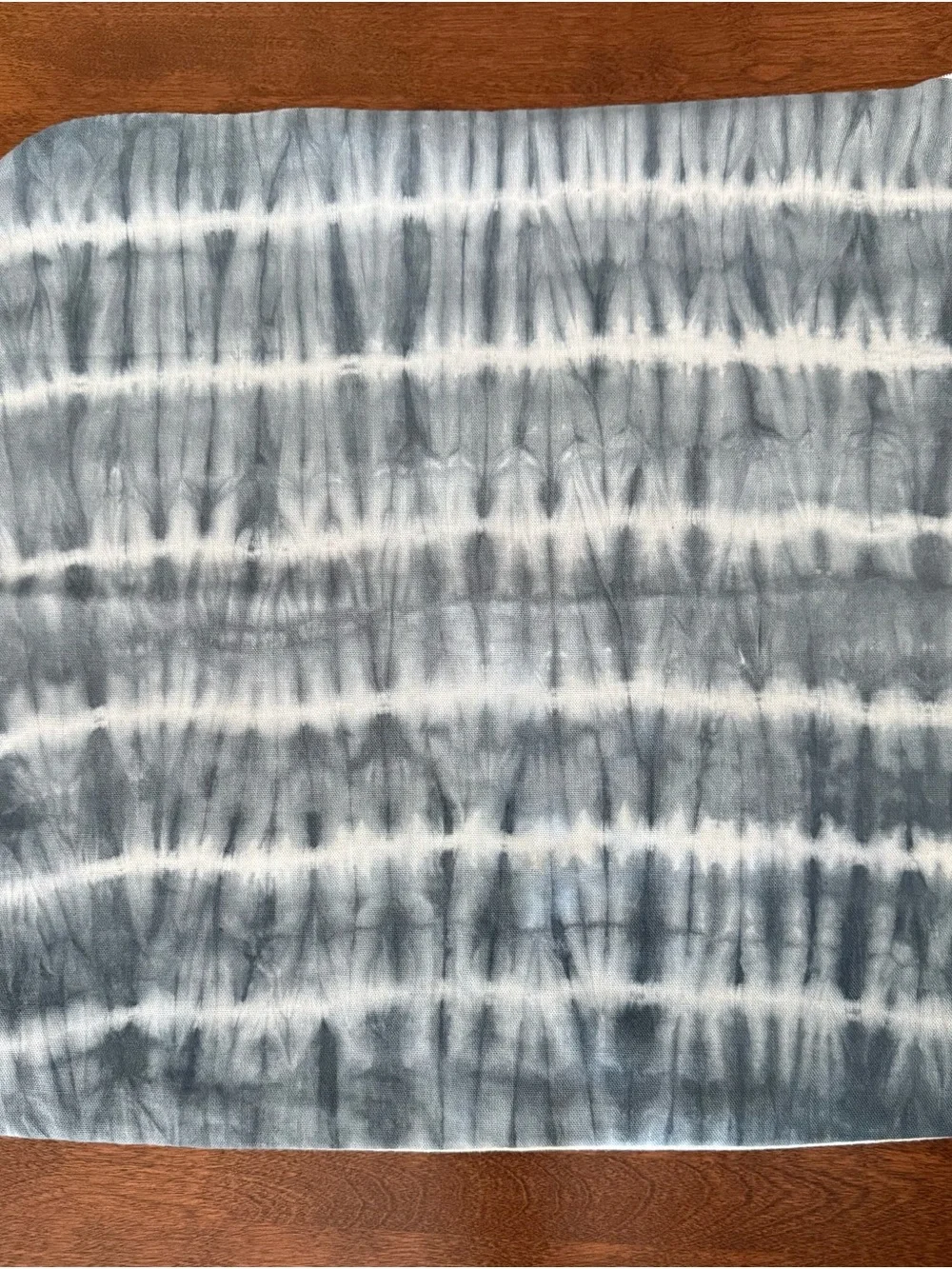Handmade Gray/Blue/White Tie-Dye Throw Pillow Cover 16x16 Boho Farmhouse Decor